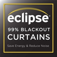 Eclipse Peconic ızgara Desen Karartma Grommet Üst Tek Pencere Paneli, Gri, 84