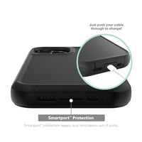 onn. iPhone Plus için Kılıflı Sağlam Telefon Kılıfı - Siyah