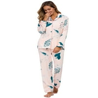 Benzersiz Pazarlık kadın Pijama Takımı Saten ipeksi Çiçek Gömlek ve Pantolon Pijama Setleri