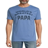 Babalar Günü Dünyanın En Büyük Papa erkek ve Büyük erkek grafikli tişört