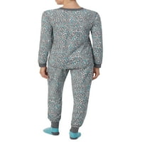 Gizli Hazineler Kadın ve Kadın Artı Çoraplı 3'lü Pijama Takımı