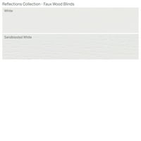 Özel Yansımalar Koleksiyonu, 2 Akülü Fau Ahşap Jaluzi, Beyaz, 3 4 Genişlik 48 Uzunluk