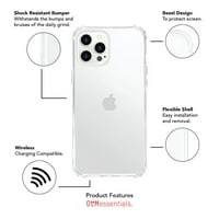 Essentials iPhone Pro Telefon Kılıfı, Geo Üçgen Pembe