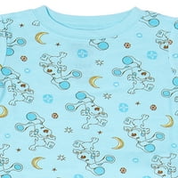 Blue's Clues Erkek Bebek Pamuklu Tişört, Kısa ve Pantolon Pijama Takımı, 4'lü, Beden 9-24M