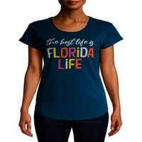 Ev Ücretsiz Bayanlar Florida Hayat T-Shirt