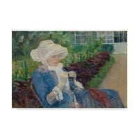 Ticari Marka Güzel Sanatlar 'Marly'deki Bahçe' Mary Stevenson Cassatt'tan Tuval Sanatı