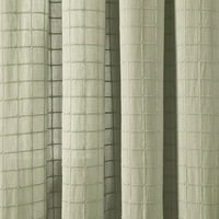 Saçak, Adaçayı, 48 x108 ile Boşluk Ev Dokulu Organik Pamuk Pencere Perde Çifti