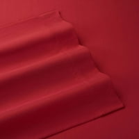 Orijinaller Geleneksel Çağdaş Preppy Casual Kırmızı Katı Baskı% 100 Polyester Sac Setleri, İkiz, Makinede Yıkanabilir