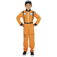 Turuncu Astronot Takım Elbise Çocuk Cadılar Bayramı Kostümü