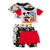 Mickey Mouse Bebek ve Yürümeye Başlayan Çocuk Pijamaları, 5'li, Beden 12M-5T