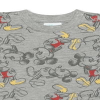 Disney Mickey Mouse Erkek Bebek Uzun Kollu Kısa Set, Kıyafet Seti, 0 3 Aylık