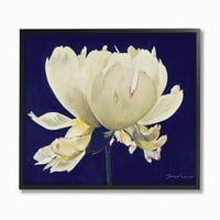 Stupell Sanayi Çiçek Ampul Beyaz Mavi Boyama Çerçeveli Duvar Sanatı Üçüncü ve Duvar, 11 14