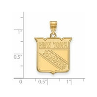 Gümüş Altın Kaplama NHL LogoArt New York Rangers Büyük Kolye