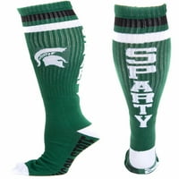 Michigan State Spartalılar Yeşil Tüp Çorap - Donegal Körfezi - Unise - Tek Beden - Diz Boyu