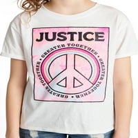 Adalet Kızlar Kısa Kollu Batik Tişört, Beden XS-XL