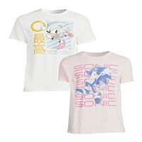 Sonic Kirpi erkek ve Büyük erkek Grafik Tişört, Paket, Boyutları S-3XL