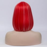 Benzersiz Pazarlık insan saçı peruk Bayan için 13 Pembe Kırmızı parlak Bob peruk peruk kapaklı
